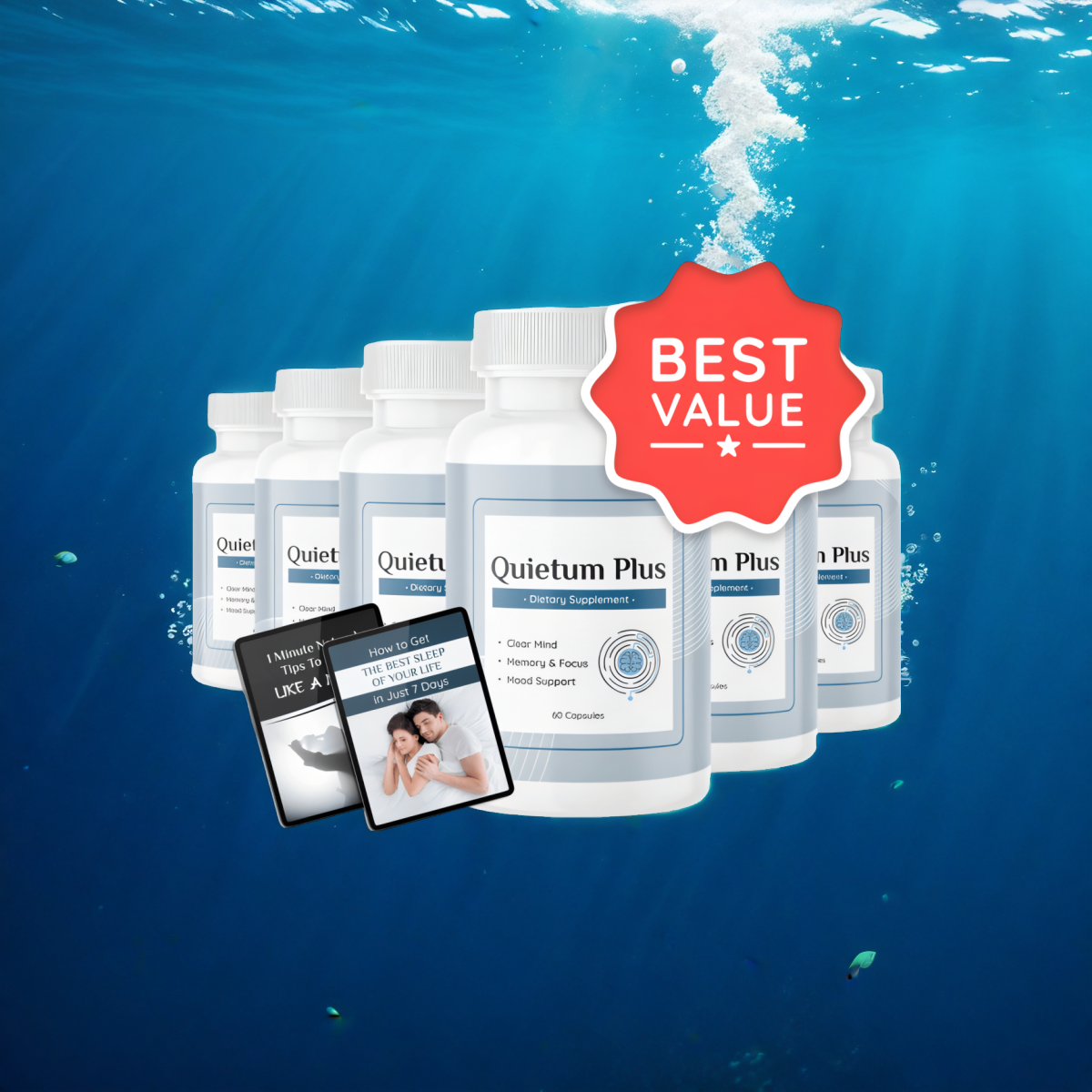 Quietum Plus - 6 Bottles + 2  Ebooks